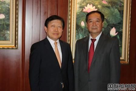 大宇造船高層拜訪中國船級社