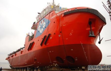 蕪湖新聯造船一艘65米多用途海工船下水