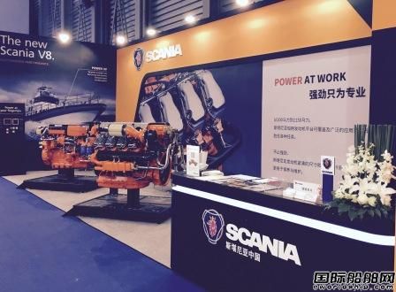 斯堪尼亞展出升級版16.4升V8船用發動機  