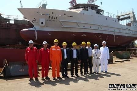浙江造船300噸級調查船“黃海11”號下水