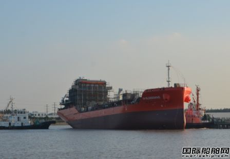 通寶船舶一艘8500噸化學品船下水