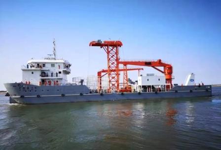 中船海工首艘布纜船“中船海工6”號順利首航