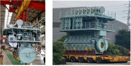 廣柴股份靖江分公司交付國內首臺6UEC42LSH型低速柴油機