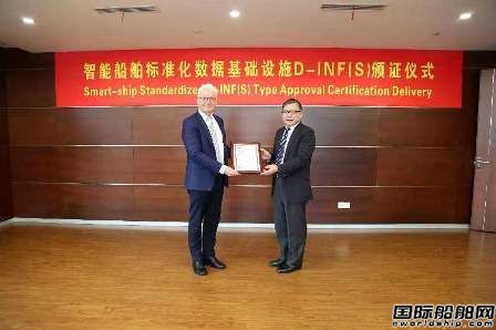 中遠海運智能集成平臺獲DNV頒發世界首個D-INF(S)型式認可證書
