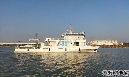 湘船重工建造長江航道局30米級純電池動力測量船成功試航