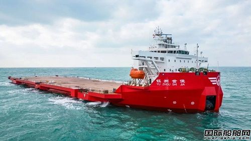九洲船業建造160米無限航區重大件甲板運輸船試航歸來