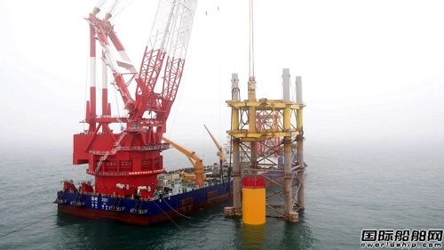 首戰告捷！中交海峰風電“海峰2001”完成單樁沉樁任務