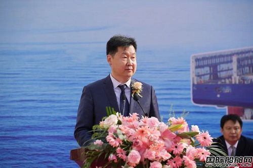 青島造船廠為CMB建造第四艘6000TEU集裝箱船命名