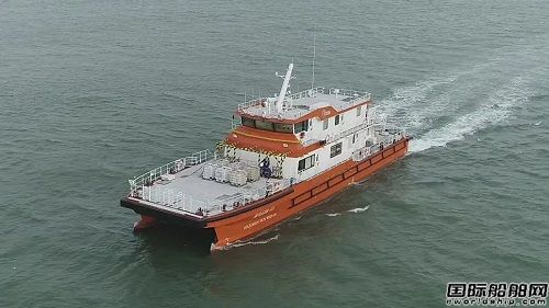 英輝南方36米雙體海上風電運維船完成試航并交付
