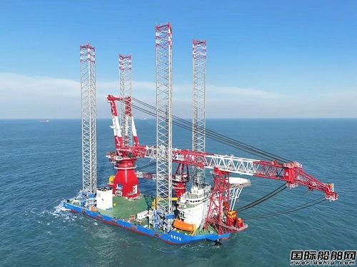 振華重工1600噸風電安裝平臺“電建志遠”完成航行試驗