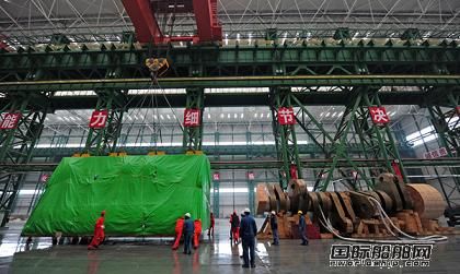 熔安首臺7RT-flex82T主機零部件到廠